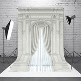 Lofaris White Toned Auditorium Wedding Photography Backdrop